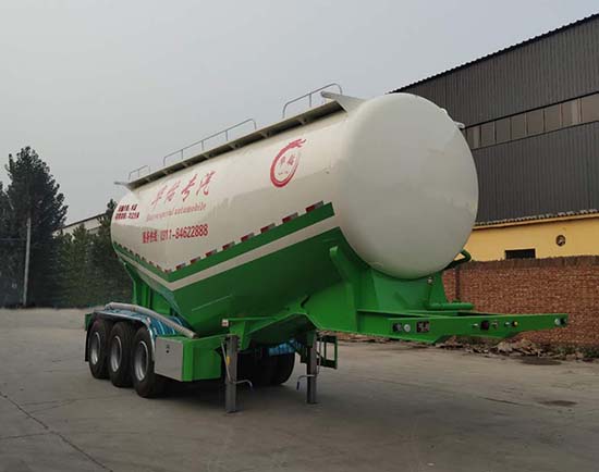 华佑牌9.7米33.7吨3轴中密度粉粒物料运输半挂车(HYP9401GFL)