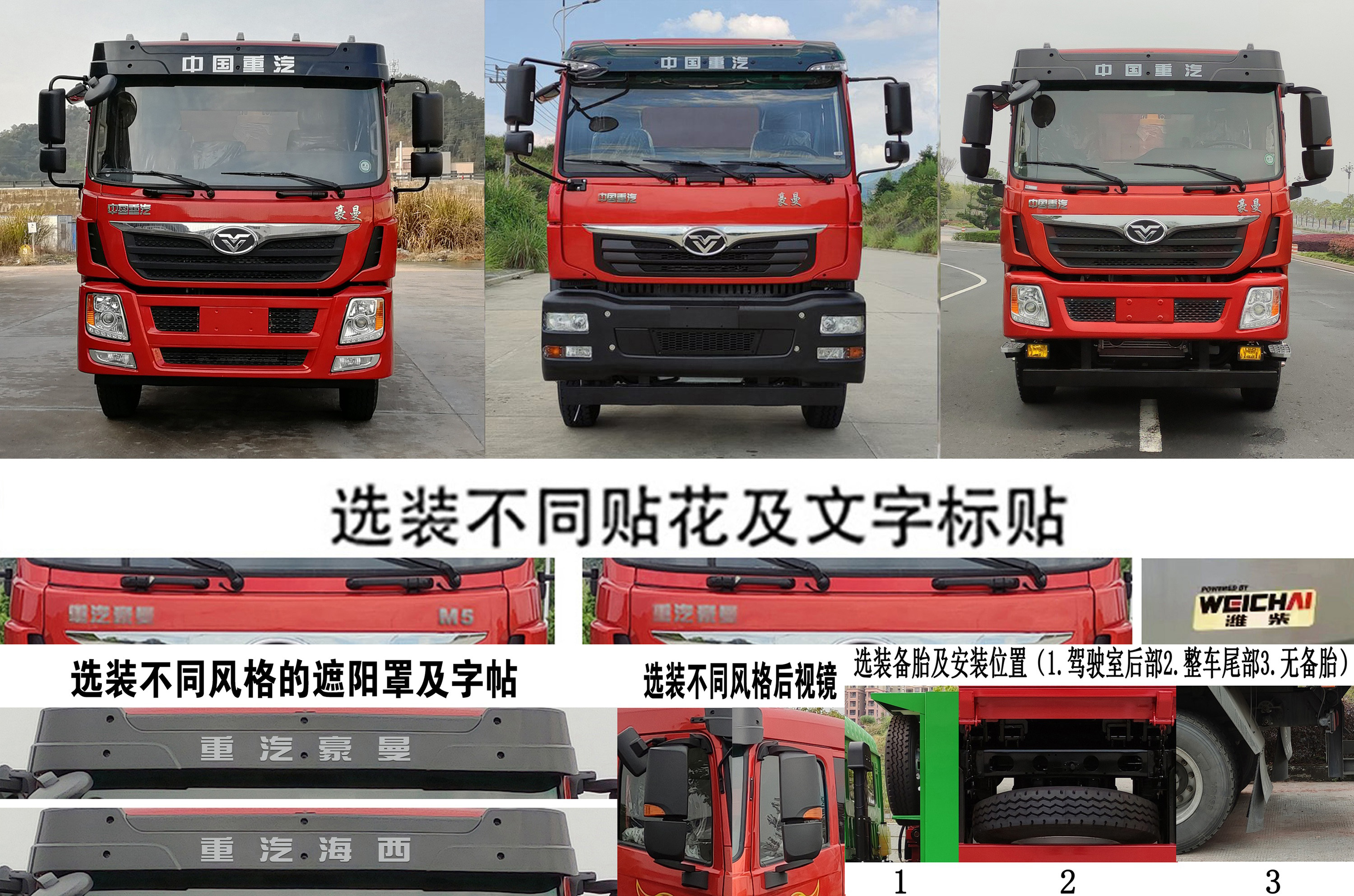 ZZ3248KJ0FB2 豪曼牌245马力前四后四(小三轴)柴油4.6米国六自卸汽车图片