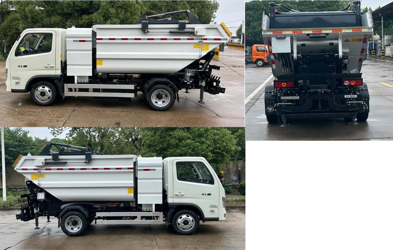 福田牌BJ5045ZZZEV-H2纯电动自装卸式垃圾车公告图片
