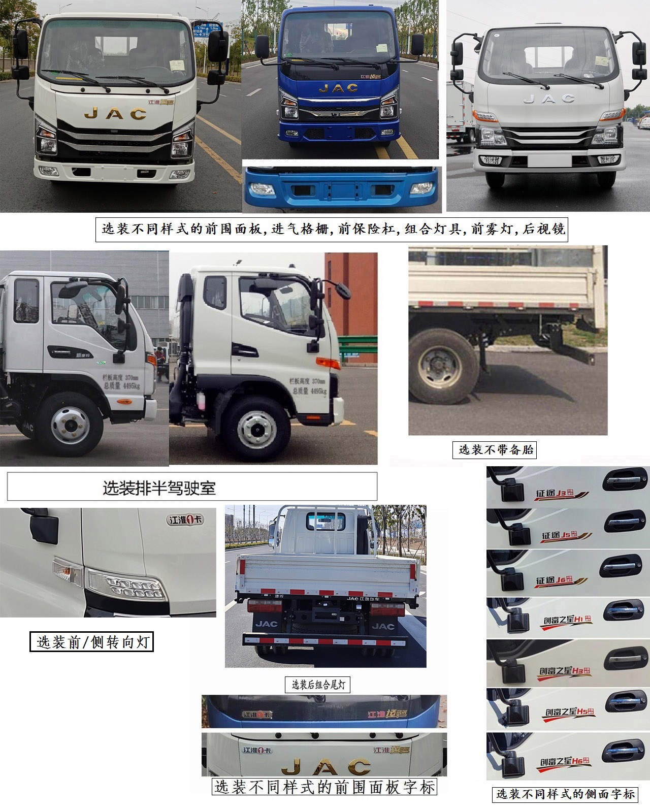 HFC1041P23K7B4QS 江淮牌140马力单桥柴油3.8米国六载货汽车图片