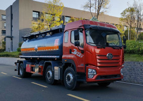 专威牌HTW5265GFWCA6腐蚀性物品罐式运输车