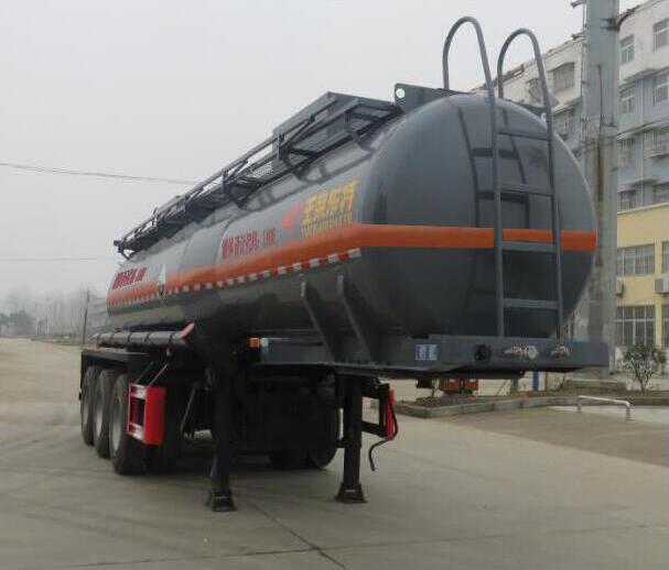 特运牌10米31吨3轴腐蚀性物品罐式运输半挂车(DTA9401GFWA)
