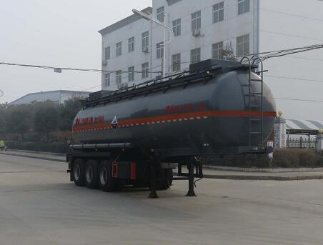 特运牌10米33.5吨3轴腐蚀性物品罐式运输半挂车(DTA9402GFW)