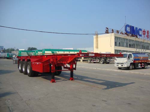 梁山东岳牌11米35.4吨3轴集装箱运输半挂车(CSQ9403TJZ)