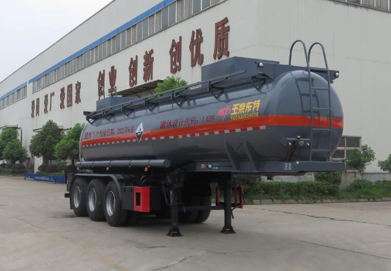 特运牌10米33吨3轴腐蚀性物品罐式运输半挂车(DTA9401GFWC)