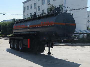 特运牌10米30.5吨3轴腐蚀性物品罐式运输半挂车(DTA9405GFW)