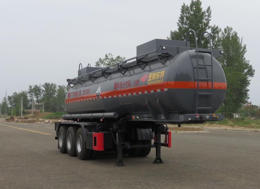 特运牌9.7米31.7吨3轴腐蚀性物品罐式运输半挂车(DTA9408GFW)