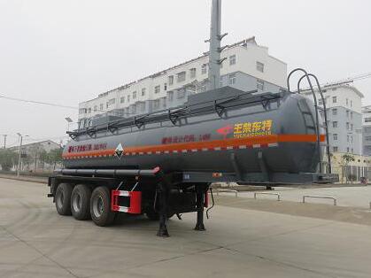 特运牌9.9米32.5吨3轴腐蚀性物品罐式运输半挂车(DTA9406GFWB)