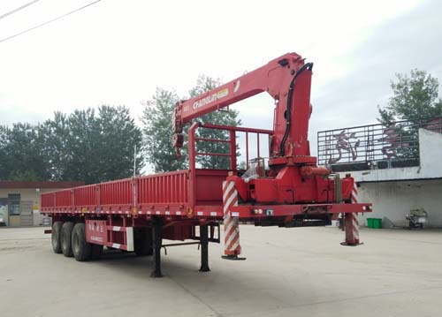 鑫凯达牌11.5米27.7吨3轴随车起重运输半挂车(DLZ9404JSQ)