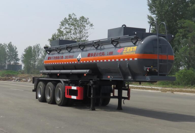 特运牌10.3米32.7吨3轴腐蚀性物品罐式运输半挂车(DTA9409GFWAA)