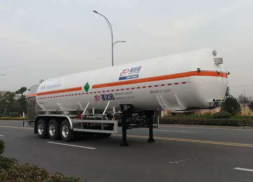 圣达因牌12.7米29.1吨3轴低温液体运输半挂车(SDY9406GDYY2)
