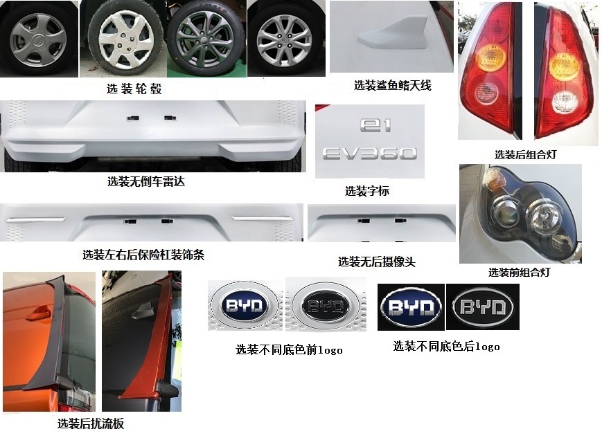 比亚迪牌BYD7001BEV1纯电动轿车公告图片