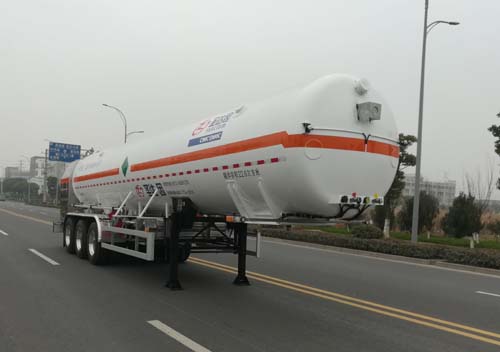 圣达因牌12.6米29.9吨3轴低温液体运输半挂车(SDY9405GDYR)