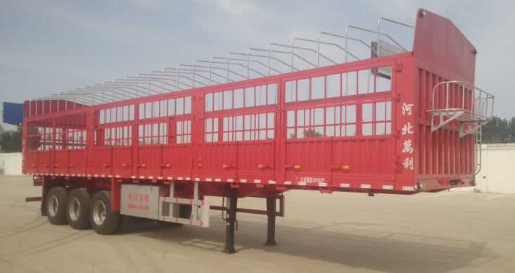 富岩汽车牌13米34.2吨3轴仓栅式运输半挂车(HWL9400CCYPA)