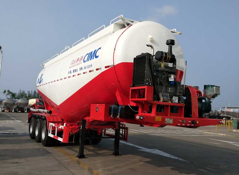 万事达牌10.6米32.4吨3轴中密度粉粒物料运输半挂车(SDW9407GFLA)