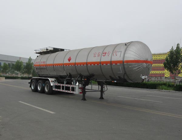 正康宏泰牌11.9米30.9吨3轴易燃液体罐式运输半挂车(HHT9406GRYE)