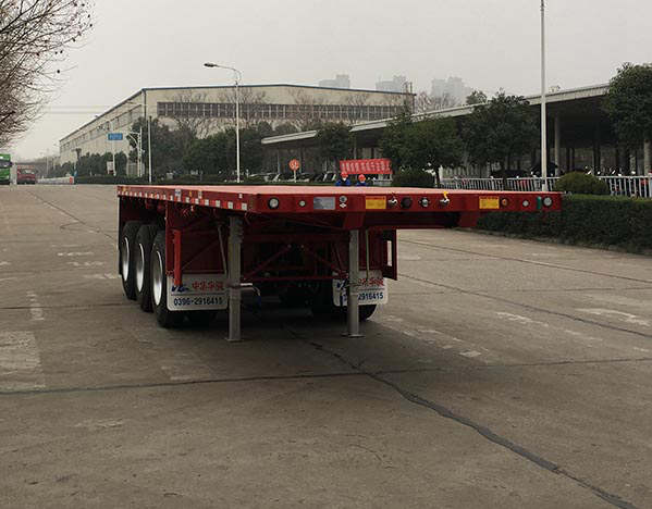 华骏牌9.5米35.6吨3轴平板运输半挂车(ZCZ9403TPBL)
