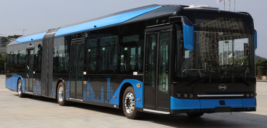 比亚迪牌18米29-43座纯电动低地板铰接城市客车(BYD6180B1EV1)