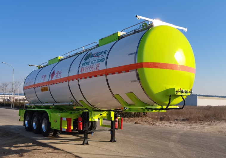 盛润牌11.2米32.6吨3轴易燃液体罐式运输半挂车(SKW9400GRYT42)