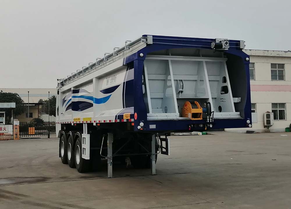 华威驰乐牌9.6米31.7吨3轴散装粮食运输半挂车(SGZ9402ZLS)