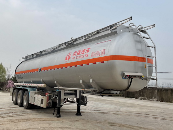 永强牌11.5米33.1吨3轴腐蚀性物品罐式运输半挂车(YQ9403GFWCY2N)