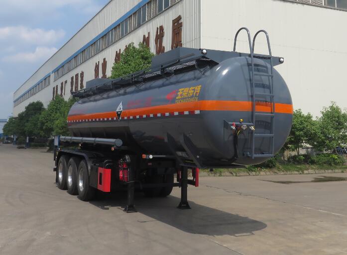 特运牌10.5米32.6吨3轴腐蚀性物品罐式运输半挂车(DTA9401GFWF)
