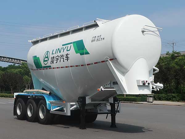 凌宇牌8.7米31.5吨3轴中密度粉粒物料运输半挂车(CLY9370GFL)