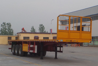 鲁玺牌13米34吨3轴平板运输半挂车(LXP9400TPB)