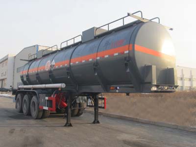 陆平机器牌10.5米32.1吨3轴腐蚀性物品罐式运输半挂车(LPC9404GFW)