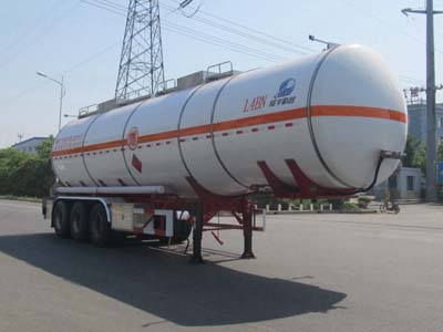 陆平机器牌12米31.1吨3轴易燃液体罐式运输半挂车(LPC9401GRYSB)