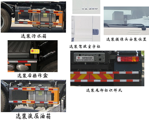 福龙马牌FLM5311ZXXZJ6车厢可卸式垃圾车公告图片