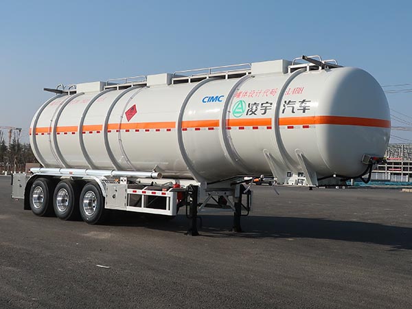 凌宇牌12.5米33.2吨3轴易燃液体罐式运输半挂车(CLY9405GRYB3)