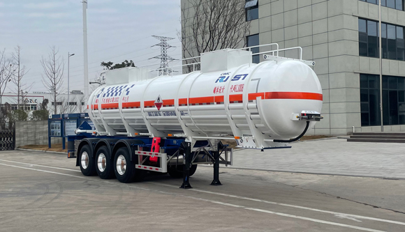 瑞江牌10.5米33.5吨3轴易燃液体罐式运输半挂车(WL9404GRYD20Y)