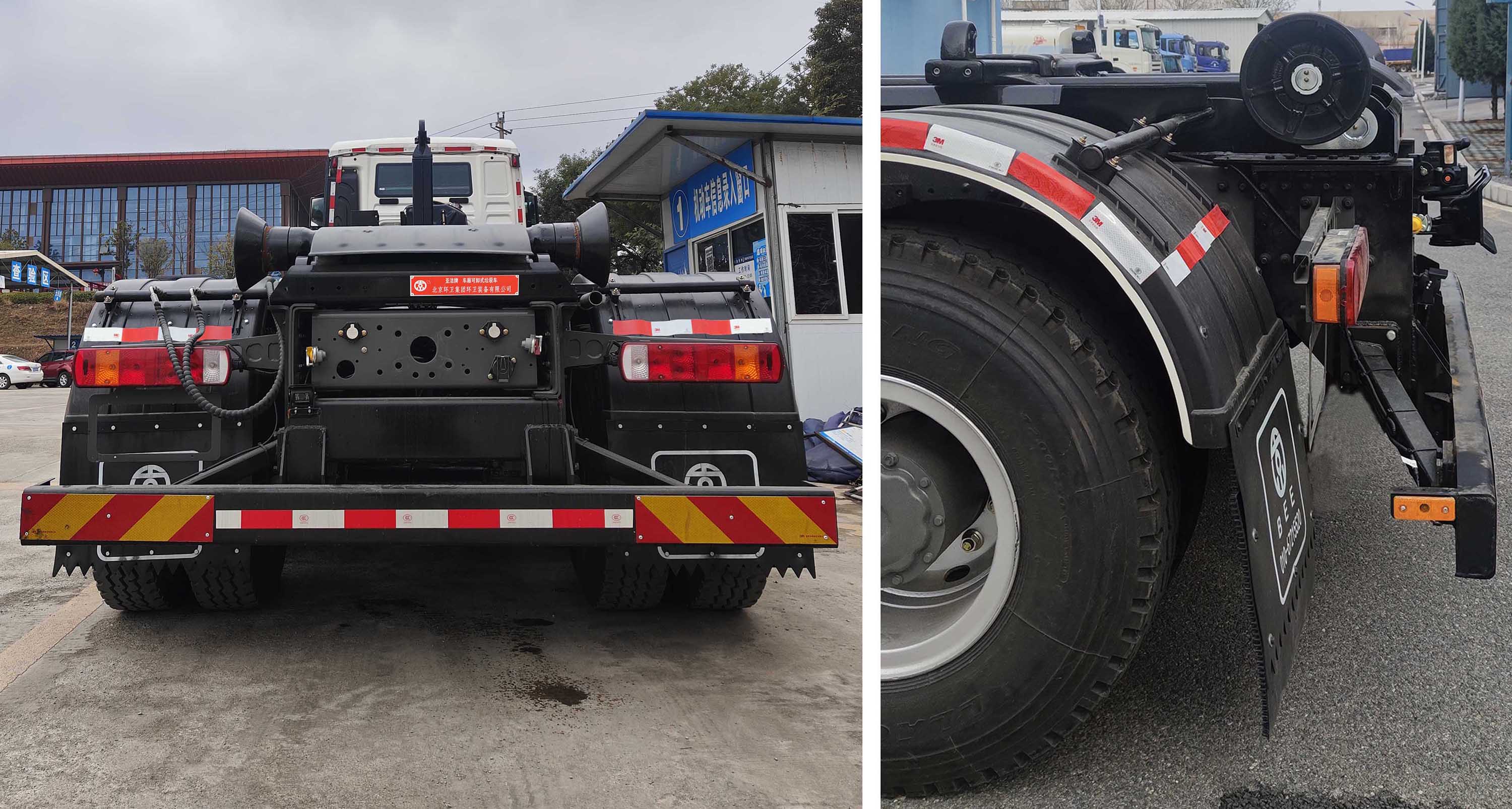 亞潔牌BQJ5310ZXXZZE6車廂可卸式垃圾車公告圖片