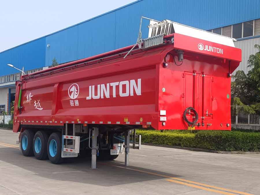 骏通牌10.2米30.2吨3轴散装粮食运输半挂车(JF9408ZLSA)