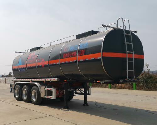 欧曼牌10.8米32.2吨3轴易燃液体罐式运输半挂车(HFV9400GRY40C)