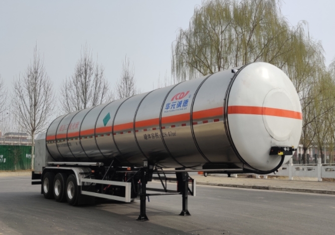 华元诚德牌12.5米27.6吨3轴二氧化碳运输半挂车(HCD9400GYU)