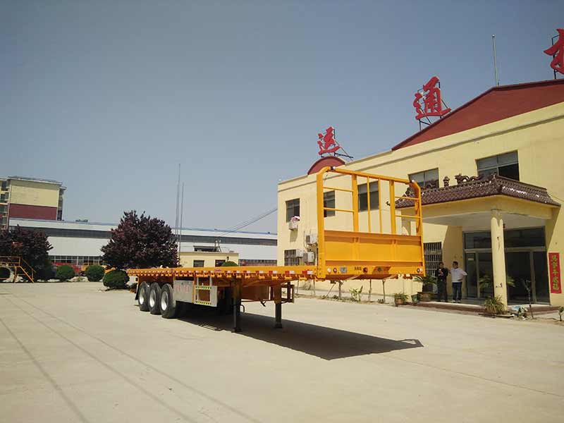 聚运达牌13米34.5吨3轴平板运输半挂车(LZY9400TPB)