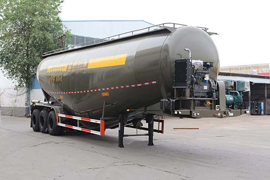 通亚达牌13.8米28.5吨3轴低密度粉粒物料运输半挂车(CTY9406GFLDC)
