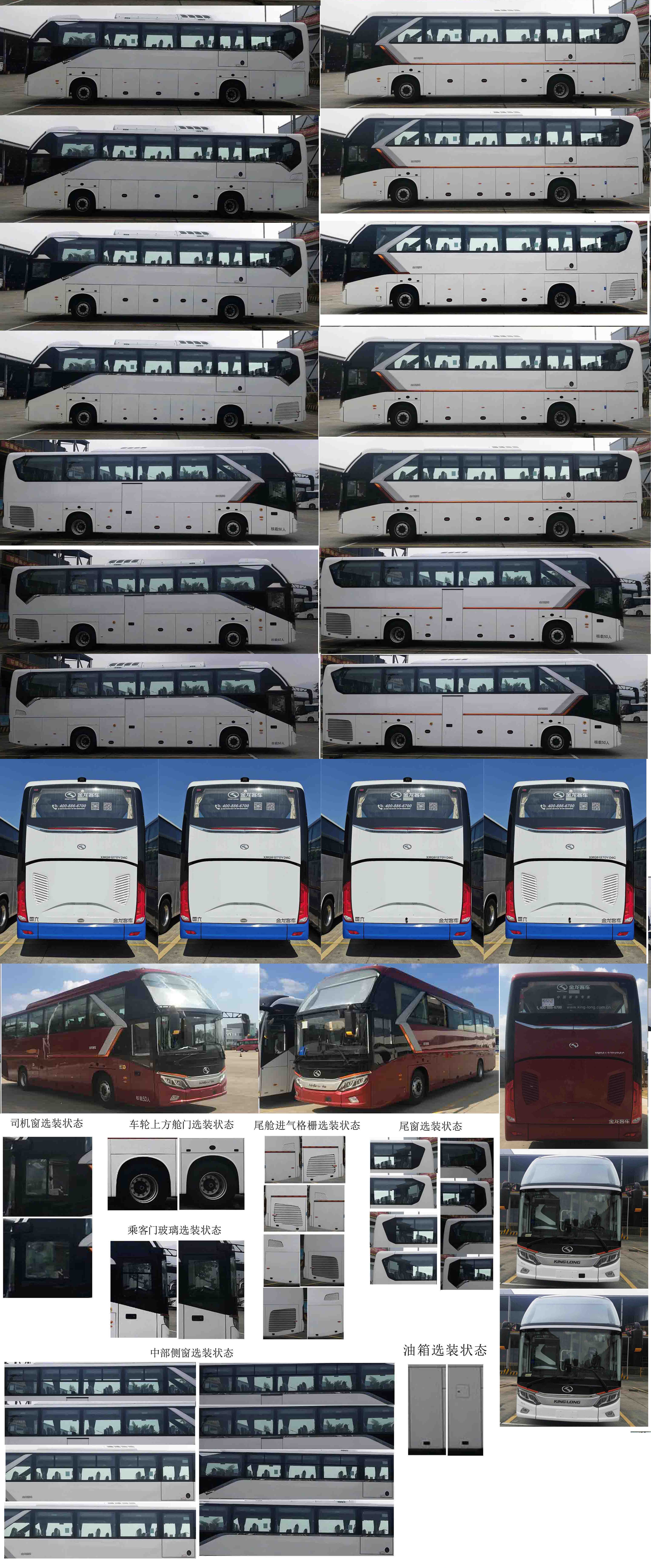 金龙牌XMQ6127DYD6C客车公告图片