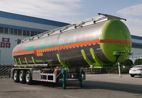 盛润牌12.6米34吨3轴铝合金易燃液体罐式运输半挂车(SKW9400GRYL48)
