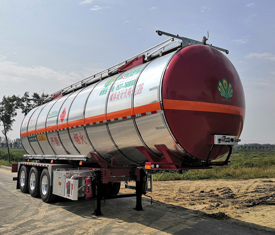 盛润牌10.7米33.1吨3轴易燃液体罐式运输半挂车(SKW9400GRYTB38)