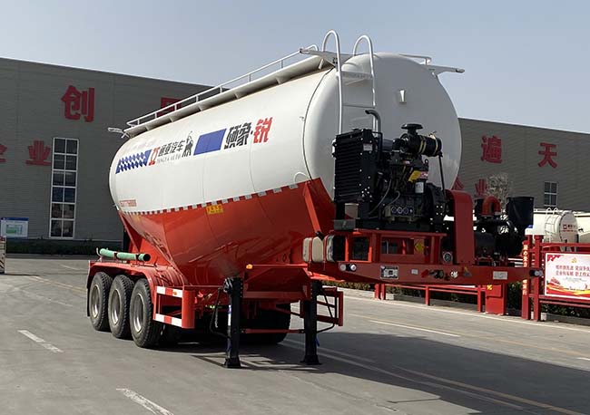 通亚达牌9.5米33.9吨3轴中密度粉粒物料运输半挂车(CTY9403GFL36)