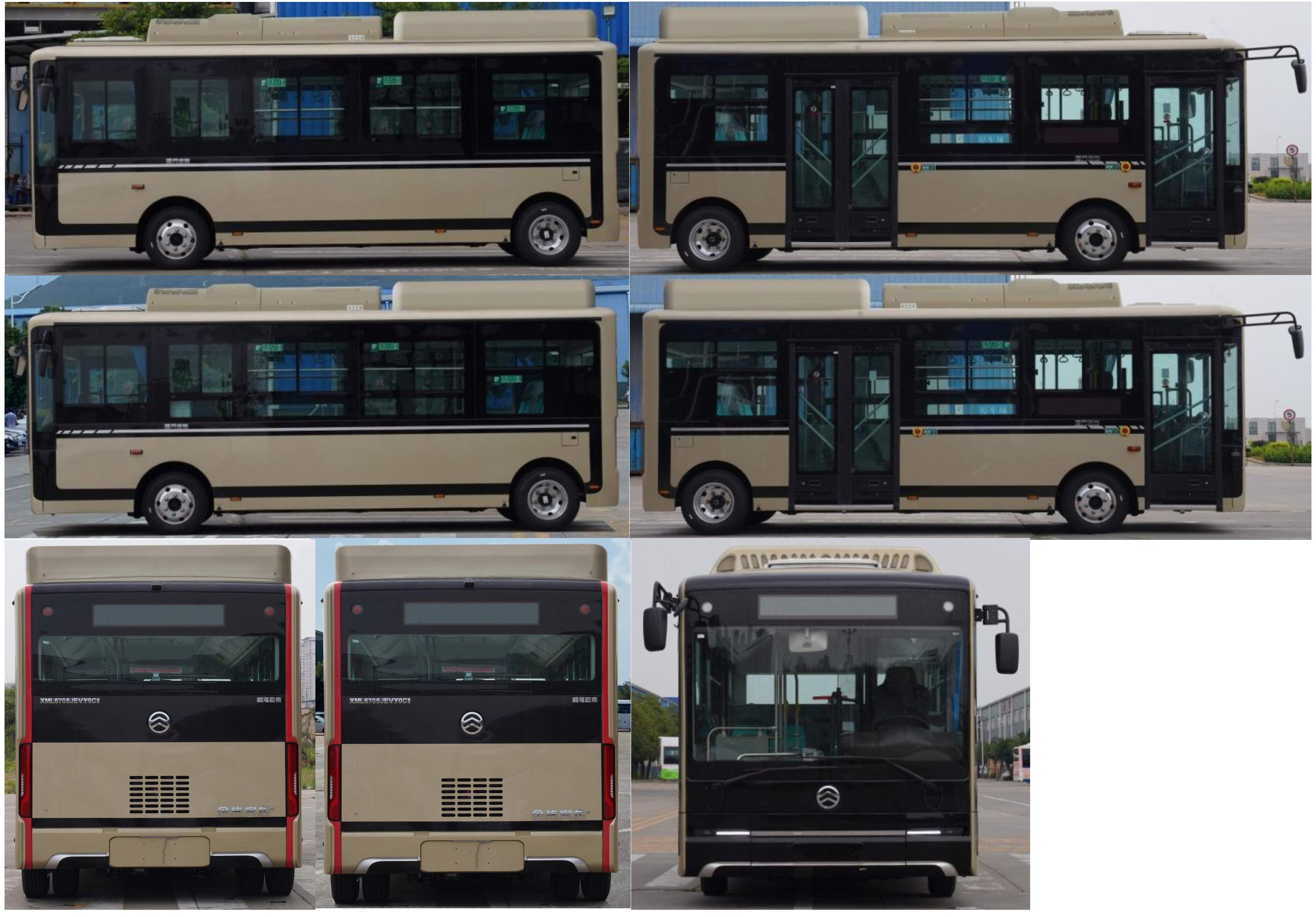 金旅牌XML6705JEVY0C1纯电动低地板城市客车公告图片