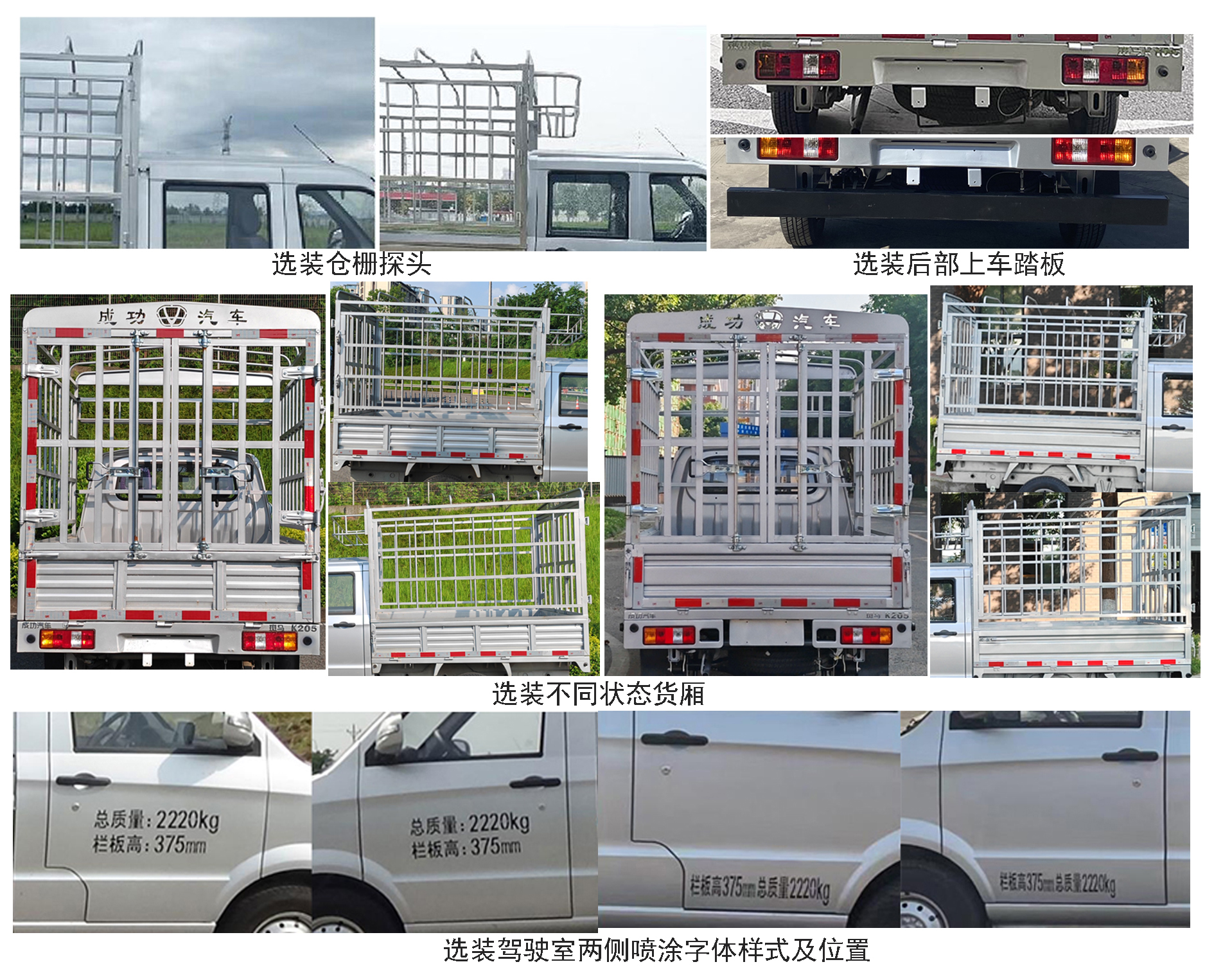 太行成功牌GHT5025CCYSX1仓栅式运输车公告图片