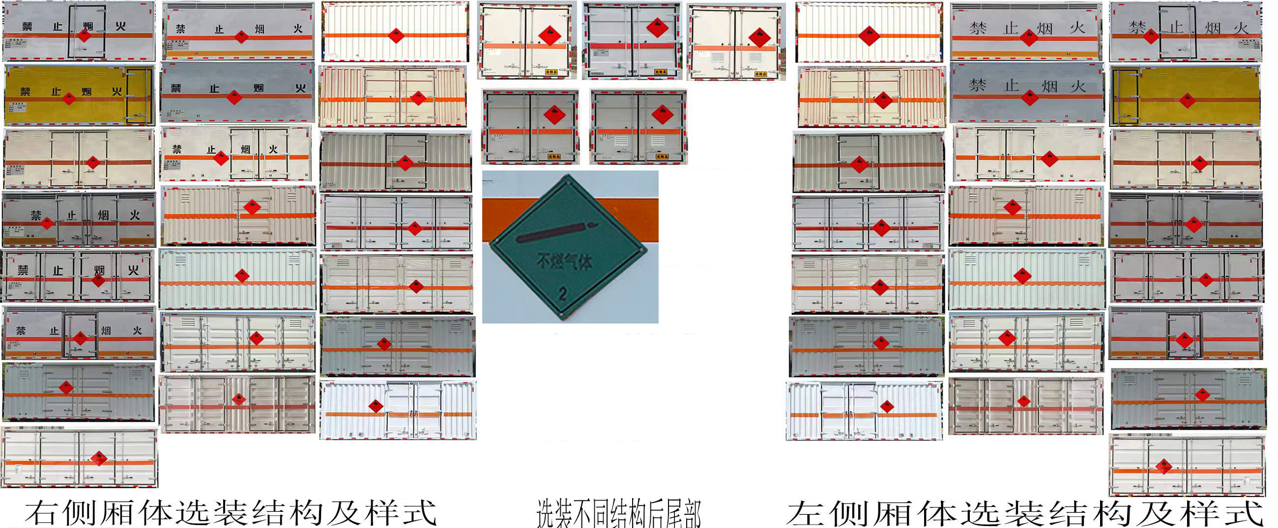 易燃气体厢式运输车图片