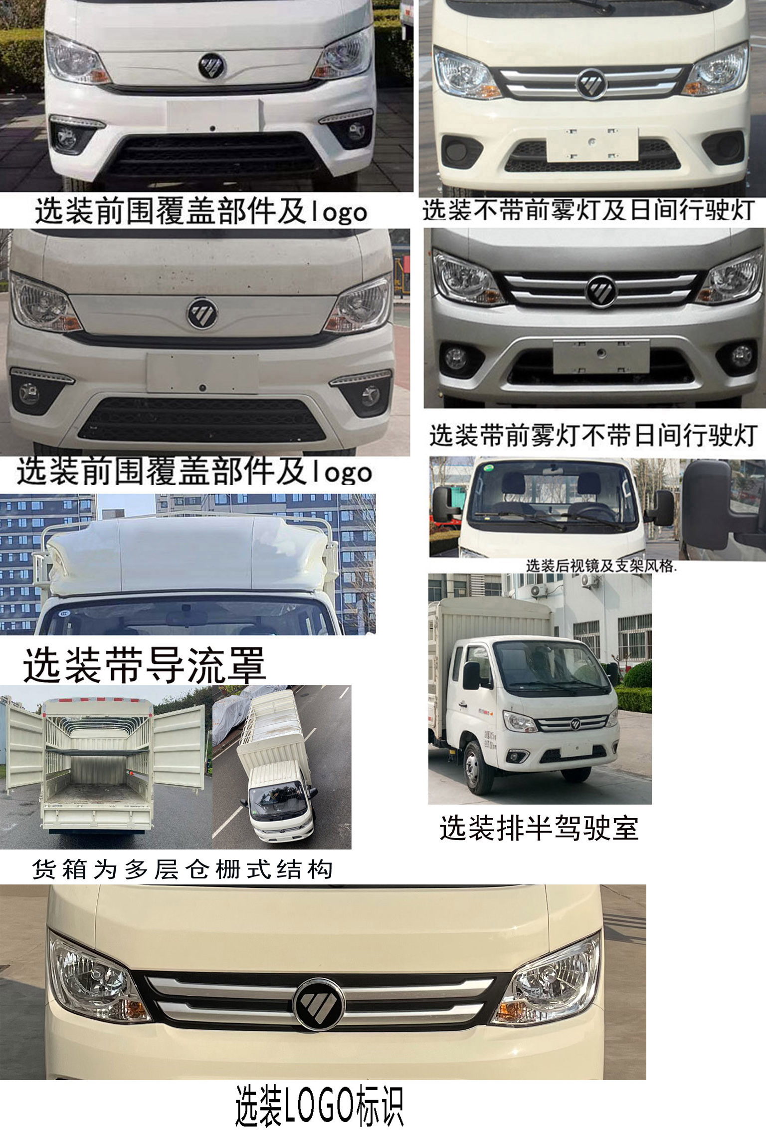 福田牌BJ5045CCY9PBA-55倉柵式運輸車公告圖片