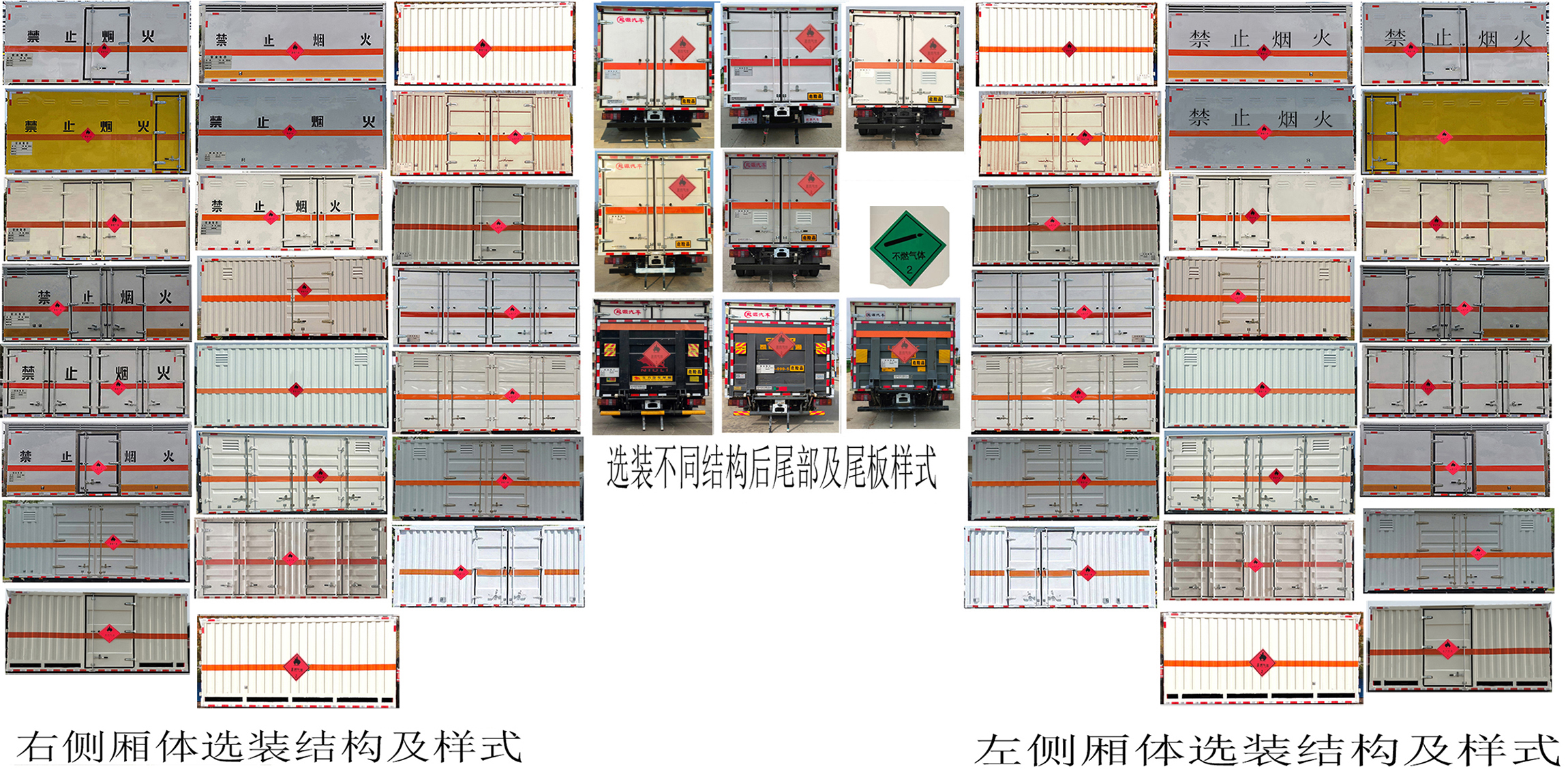 易燃气体厢式运输车图片