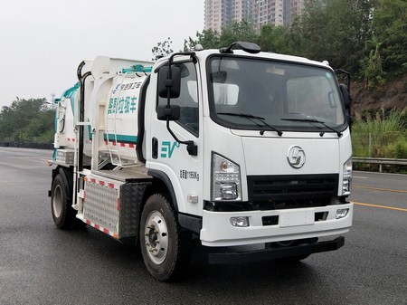 陕汽牌SX5120TCABEV381L纯电动餐厨垃圾车