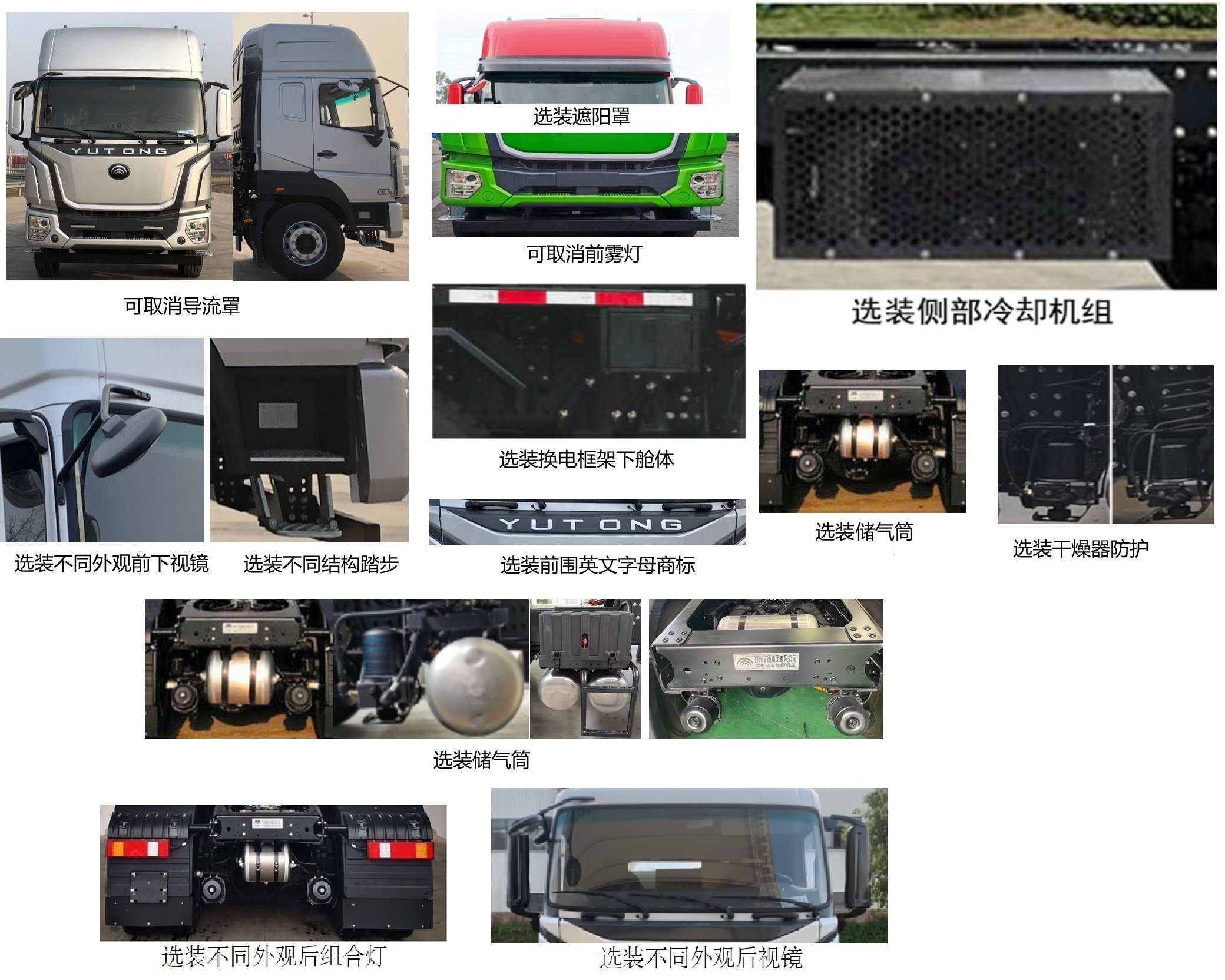 ZKH4252P4BEV1 宇通牌585马力后双桥,后八轮纯电动换电式纯电动半挂牵引车图片